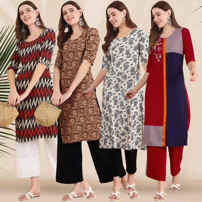 EthnicBasket Women Printed A-line Kurta(Multicolor)