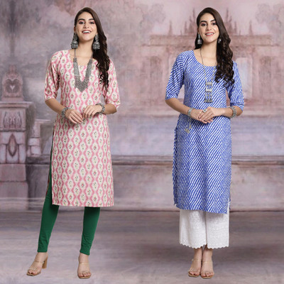 Moda Rapido Women Printed A-line Kurta(Multicolor)