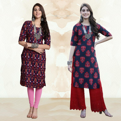Moda Rapido Women Printed A-line Kurta(Multicolor)