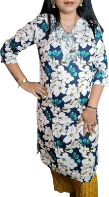 Adrijafashion Women Floral Print A-line Kurta(Multicolor)