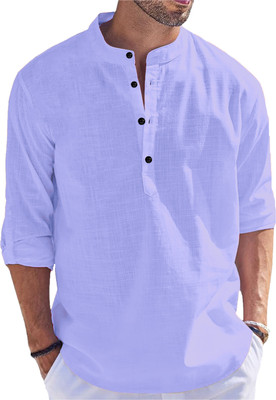Kavyangle Creation Men Self Design Straight Kurta(Blue)
