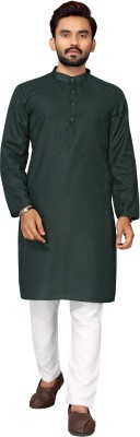 Pyaritrends Men Solid Straight Kurta(Dark Green)