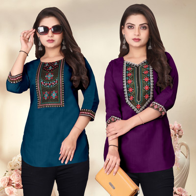 HELLY512 Women Solid A-line Kurta(Multicolor)