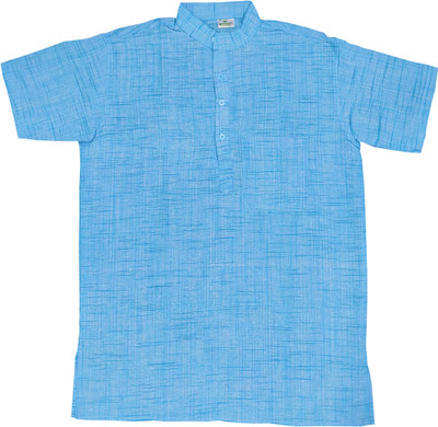fincart Men Solid Straight Kurta(Light Blue)