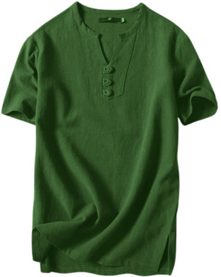 SuperTrend Men Embroidered Straight Kurta(Yellow)