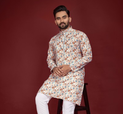 HIKNOCK Men Self Design Straight Kurta(Multicolor)