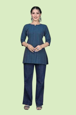 RANGRASIYA FASHION Casual Solid Women Blue Top