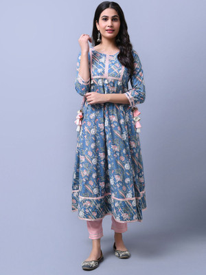 ANOUK Women Printed A-line Kurta(Multicolor)