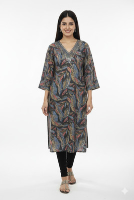 Vinnexa Women Printed, Abstract A-line Kurta(Multicolor)