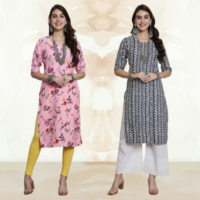 Moda Rapido Women Printed A-line Kurta(Multicolor)