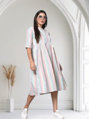 Suhani Creationnza Women Maxi Multicolor Ankle Length Dress