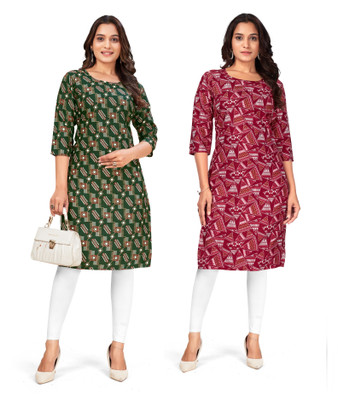 SAIKRUPA FASHION Women Printed A-line Kurta(Multicolor)