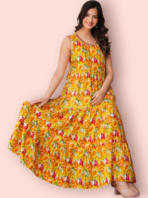 NEW APPARELS Women Printed Anarkali Kurta(Multicolor)