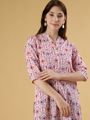 V-MART Women Printed A-line Kurta(Multicolor)