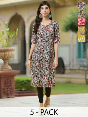 Moda Rapido Women Printed A-line Kurta(Multicolor)