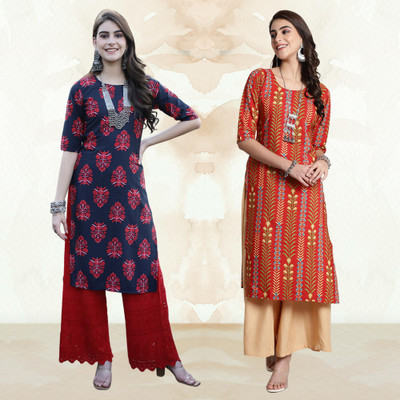 Moda Rapido Women Printed A-line Kurta(Multicolor)