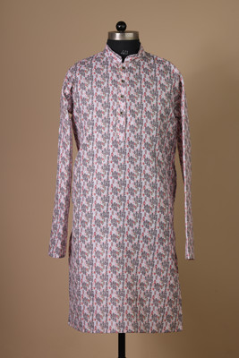 FOXDX Men Printed A-line Kurta(Multicolor)