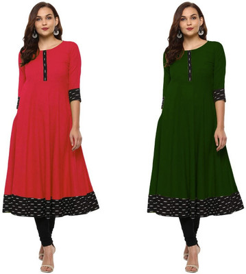 YOVA STYLE Women Self Design Anarkali Kurta(Multicolor)