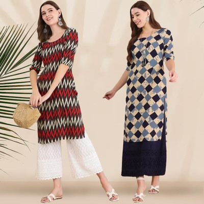 EthnicBasket Women Printed A-line Kurta(Multicolor)