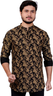 MADE IN THE SHADE Men Self Design Straight Kurta(Multicolor)