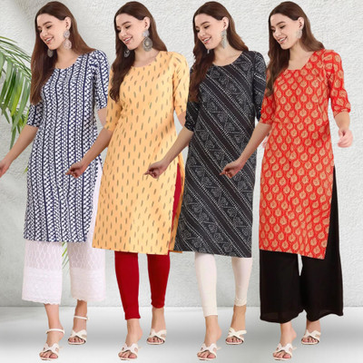1 Stop Fashion Women Printed A-line Kurta(Multicolor)