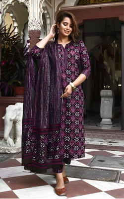 Janardan Women Kurti Pant Attached Dupatta Set