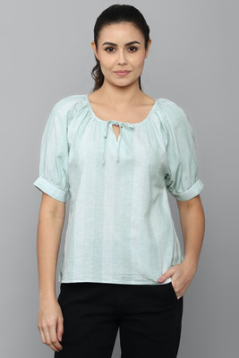 Allen Solly Casual Striped Women Blue Top