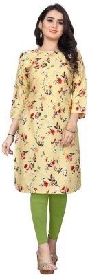 Shree Saarvotam Fashion Women Striped Straight Kurta(Multicolor)