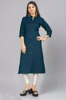 Sanwariya Women Solid Ethnic Dress Kurta(Blue)