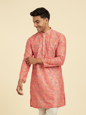 DIWAS by Manyavar Men Printed Straight Kurta(Multicolor)