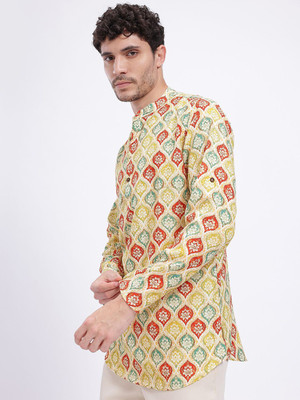 Anouk Rustic Men Printed Straight Kurta(Multicolor)