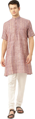 Rajubhai Hargovindas Men Solid Straight Kurta(Purple)