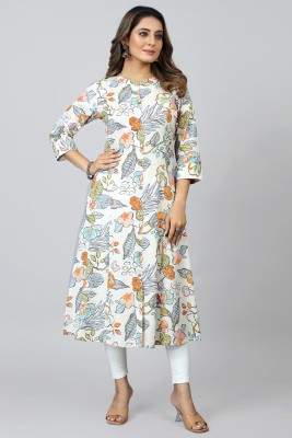 khodal creation Women Printed A-line Kurta(Multicolor)