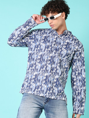 V-MART Men Printed A-line Kurta(Blue)