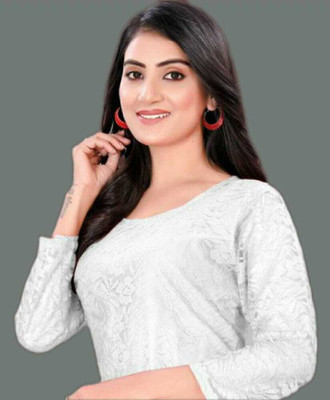 PRAVISHRI TRENDS Women Self Design A-line Kurta(White)