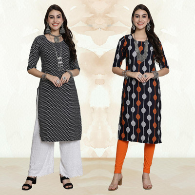 Moda Rapido Women Printed A-line Kurta(Multicolor)
