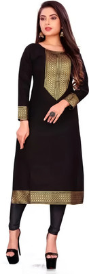 Vasudha Fashion Hub Women Embellished Anarkali Kurta(Black)