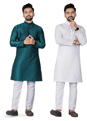 DHASU TRENDZ Men Solid Straight Kurta(Multicolor)