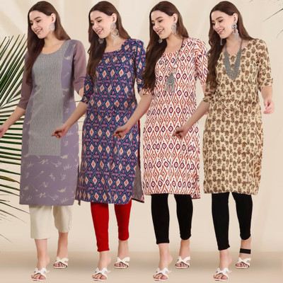 1 Stop Fashion Women Printed A-line Kurta(Multicolor)