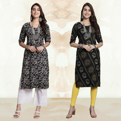 Moda Rapido Women Printed A-line Kurta(Multicolor)
