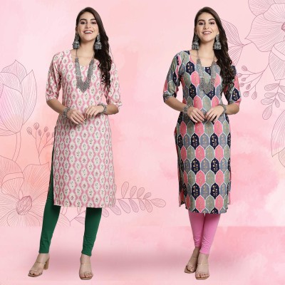 EthnicBasket Women Printed A-line Kurta(Multicolor)