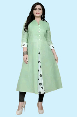 Texpa Creation Women Solid A-line Kurta(Light Green)