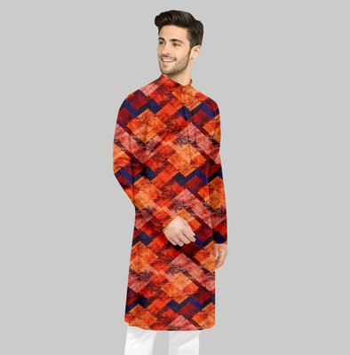 HIKNOCK Men Printed Straight Kurta(Multicolor)