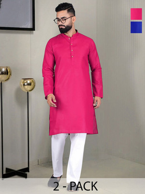 Moda Rapido Men Solid A-line Kurta(Multicolor)