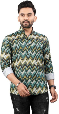 RFCREATION Men Printed Straight Kurta(Multicolor)