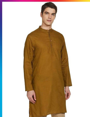 Errcs Men Solid A-line Kurta(Multicolor)