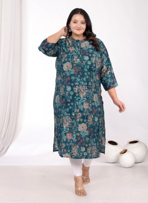 KESHAV FAB Women Printed A-line Kurta(Dark Green)