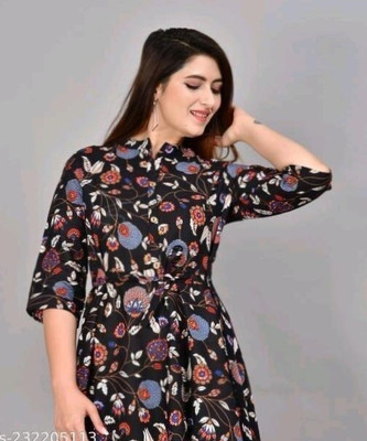 Tejal Textile Women Embroidered Anarkali Kurta(Gold)