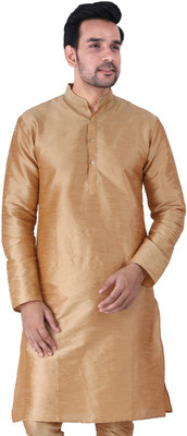 HouseOfCommon Men Solid Straight Kurta(Multicolor)