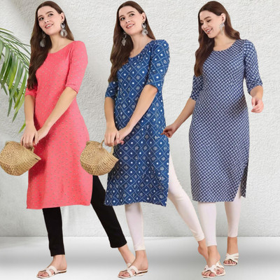 EthnicBasket Women Printed A-line Kurta(Multicolor)